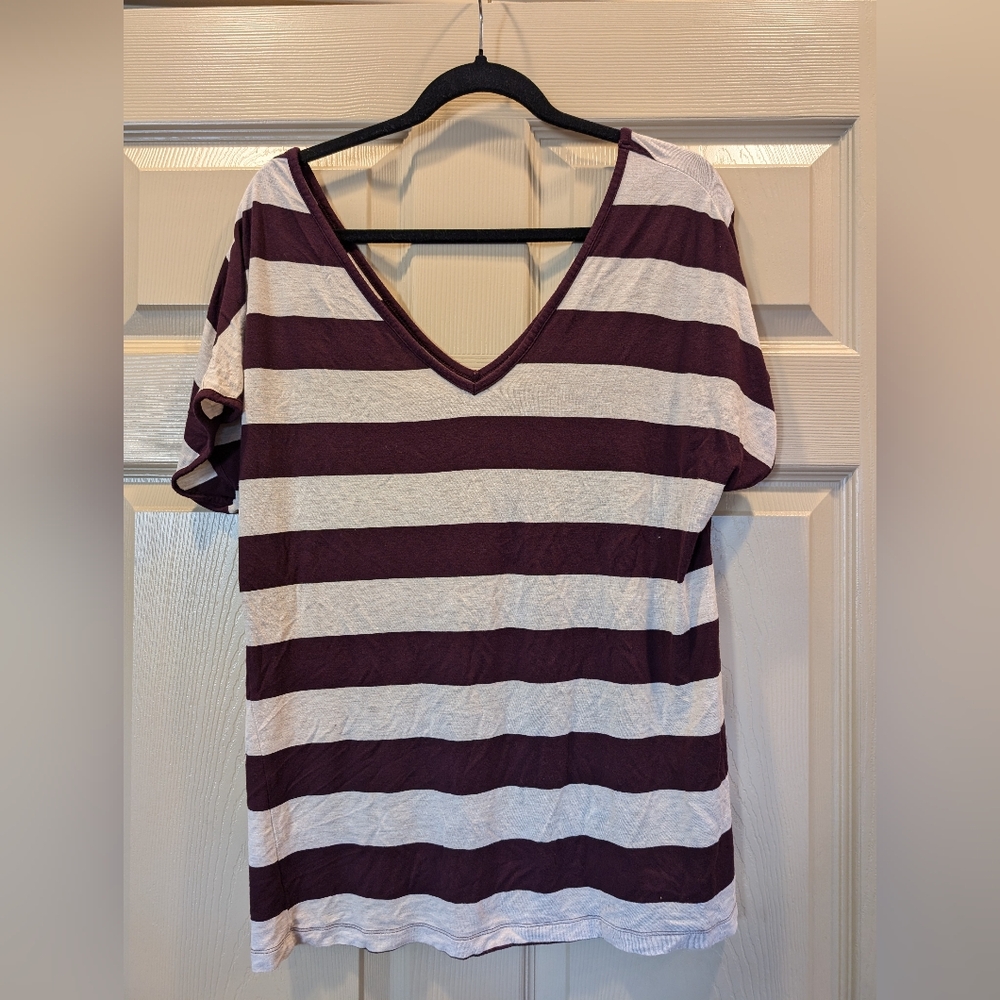 Striped V-Neck T-Shirt
